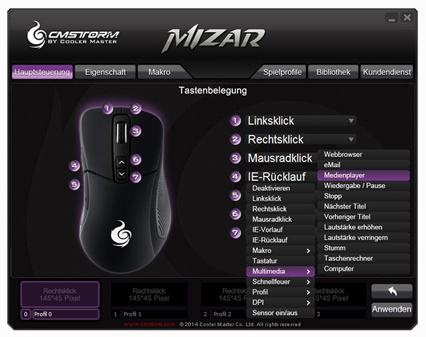 Cooler Master Mizar Gaming Mouse