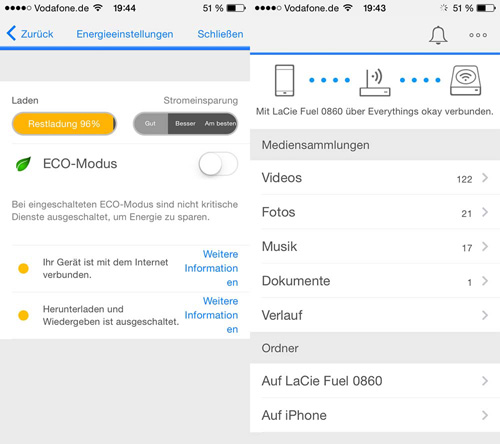 SeagateMedia-App für das Fueldrive