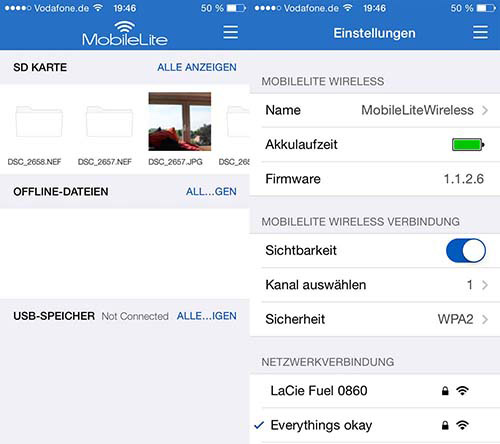 MobileLite-App von Kingston