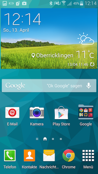 Altbekannter Homescreen trotz Veränderungen der Software