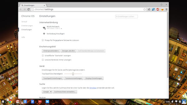 Chrome OS: Systemeinstellungen einmal anders