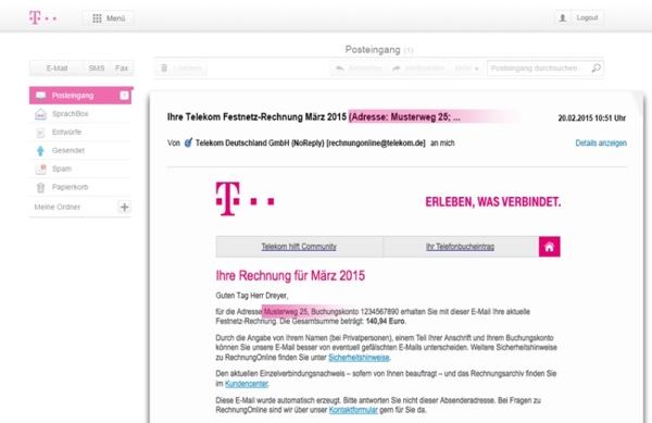 Deutsche Telekom Rechnung-Online mit neuen Sicherheitsmerkmalen