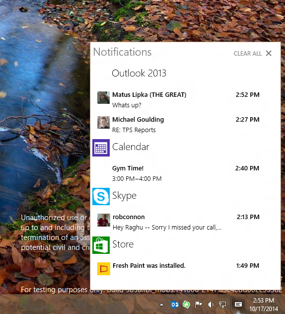 Das neue Action Center von Windows 10