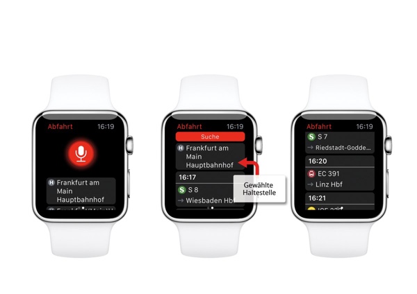 App der Deutschen Bahn auf der Apple Watch