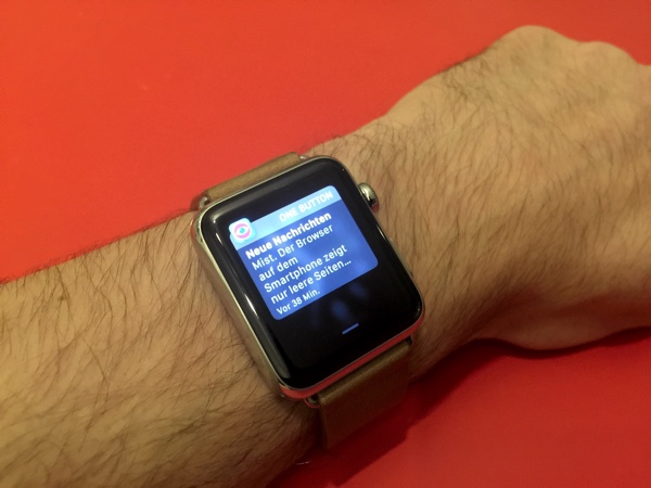 Apple Watch mit One-Button-Notification