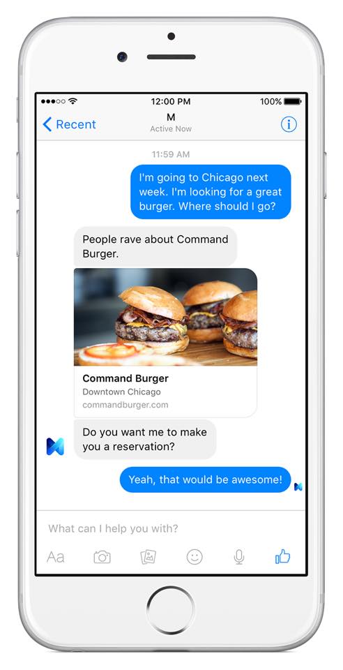 Facebook M - digitaler Assistent in der Messenger App