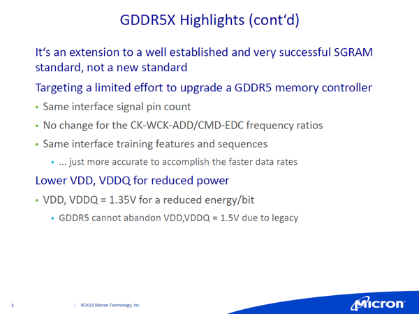 Briefing von Micron zu GDDR5X