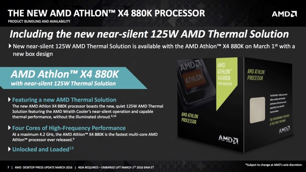 AMD Athlon X4 880K und A10-7870K mit neuem Wraith-Kühler