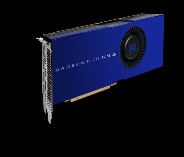 AMD Radeon Pro SSG mit zwei M.2-Slots für SSDs