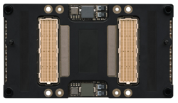 Tesla-P100-Modul in der Vorder- und Rückansicht