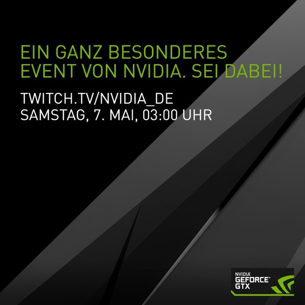 Ankündigung des Livestreams zum NVIDIA-Event