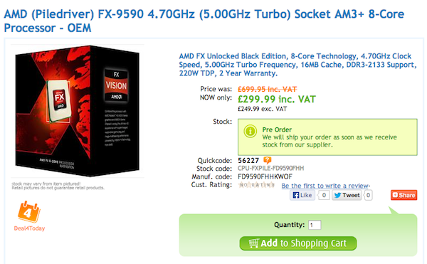 AMD FX-9590 für 699 britische Pfund