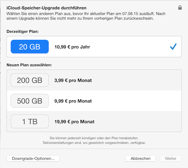 apple icloud speicherplan 9 14 k