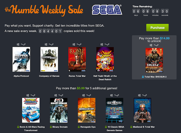 humble bundle weekly sega k