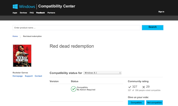 microsoft windows compatcenter red dead redemption pc k