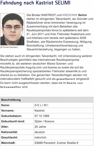 polizei sachsen Kastriot selimi k