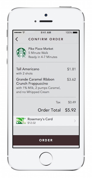 starbucks order and pay -app k