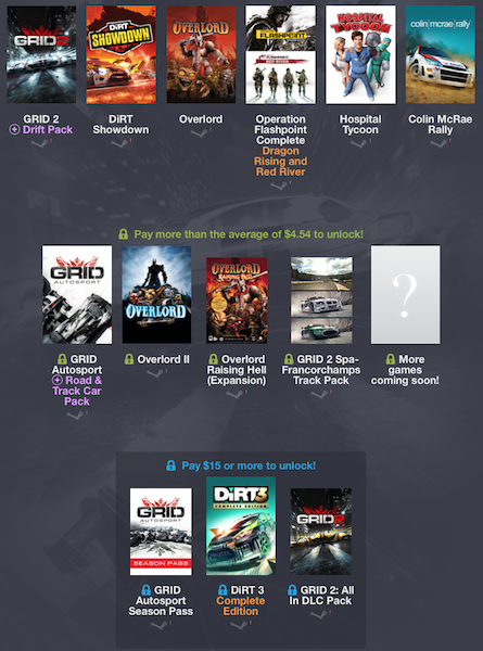 humble codemasters bundle 11 15 k