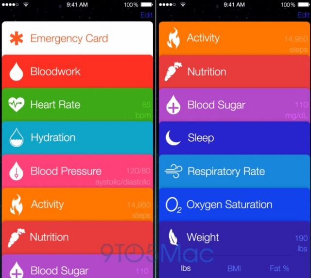 Healthbook iOS 8