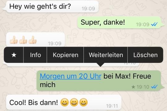 whatsapp favoriten stern