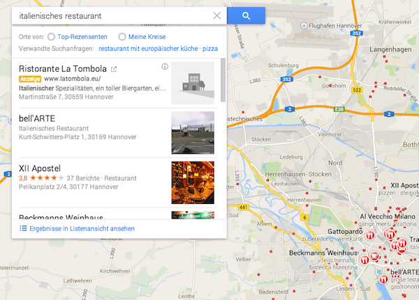 google maps werbung