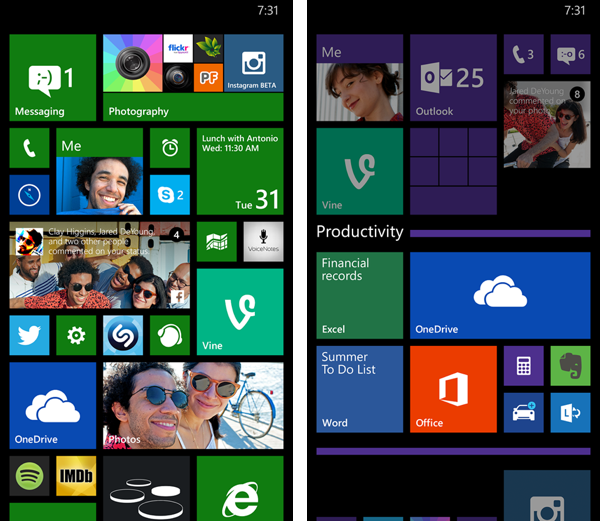 windows phone 81 update 1 live folder