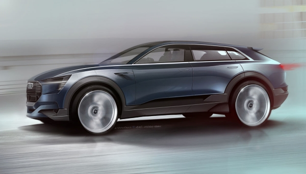 Die Studie e-tron quattro concept zeigt, wie Audis Elektro-SUV aussehen könnte