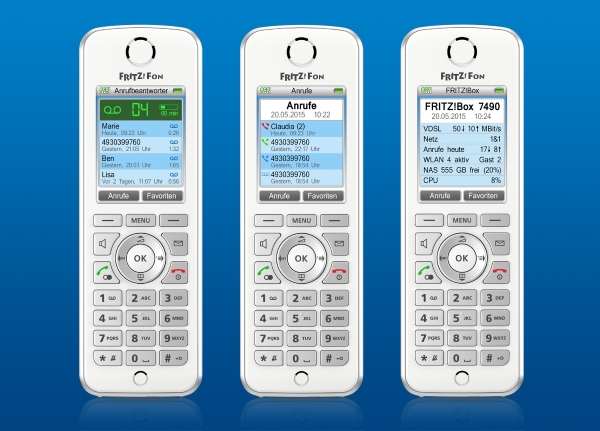 Die AVM-Telefone erhalten neue Starrtbildschirme
