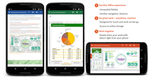 Microsoft Office steht nun auch für Android-Smartphones zur Verfügung, wenn auch vorerst nur als Preview