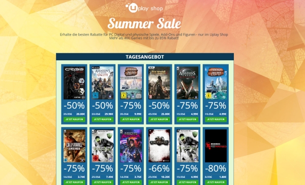 Ubisoft Summer Sale 2015