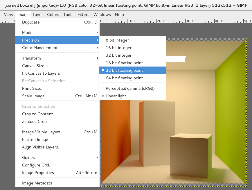 Alt line. Возможности программы gimp. 32 Bit Float что это. Как gimp использовать перспективу. Cornell Box.