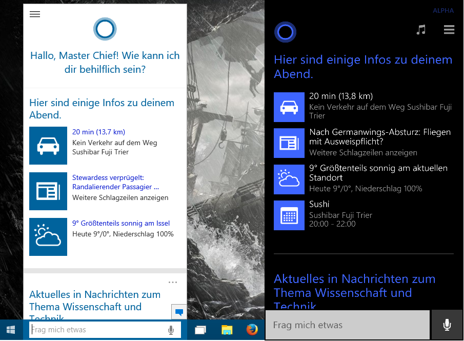 Cortana Start